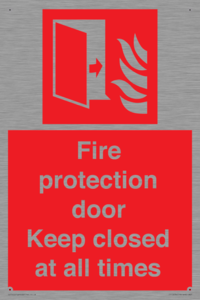 Fire protection door Keep closed at all times